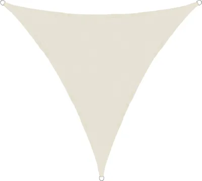Produktbild von Sonnensegel 6x6x6m dreieckig - luftdurchlässig - HDPE aus einem Stück - Randnähte - 3 Ösen 3Seile - Farbe Creme - - Creme