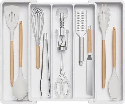 Produktbild von Famanu Besteckbox für Schublade - Organizer für Besteck und Küchenutensilien, erweiterbar