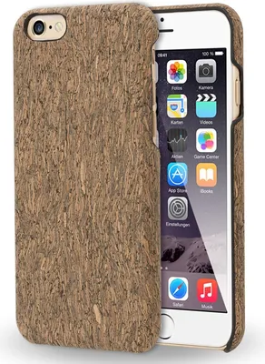 Produktbild von Apple iPhone 6 6s Kork Handy Hülle von NALIA, Holz Look Case Cover Schutzhülle Grey Cork