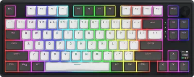 Zdjęcie produktu dla HATOR Skyfall Pro Wireless 80, Przewodowy i Bezprzewodowy, USB + RF Wireless + Bluetooth, Mechaniczna, QWERTY, RGB LED, Czarny, Szary