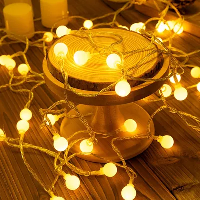 Productafbeelding van Lichtsnoer voor buiten, batterij, 6 m, 40 leds, warmwit, 2 modi