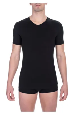 Produktbild von BIKKEMBERGS Herren T-Shirt Kurzarm V-Ausschnitt T-Shirt Stretch-Baumwolle Artikel BKK1UTS02SI, XXL, Cotone 95%,Elasthan 5%
