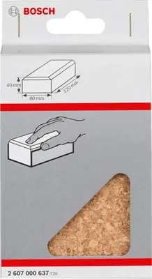 Produktbild von Handschleifklotz, Länge x Breite: 80 x 120 mm, aus Kork, klein