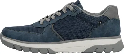 Immagine prodotto di Scarpe da uomo Rieker, modello sportivo con lacci, colore blu, ideali per il tempo libero
