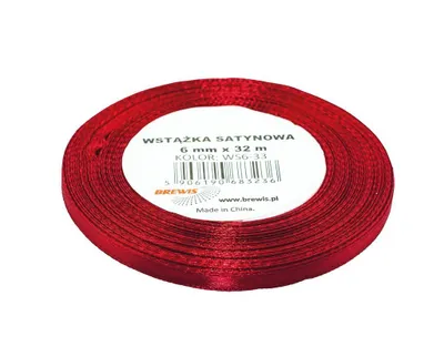 Produktbild von Wstążka satynowa bordowa 6mmx32m