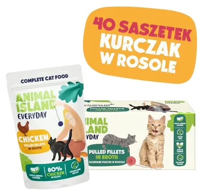 Image de Île aux Animaux Poulet dans le bouillon - nourriture humide pour chats - 40x85 g