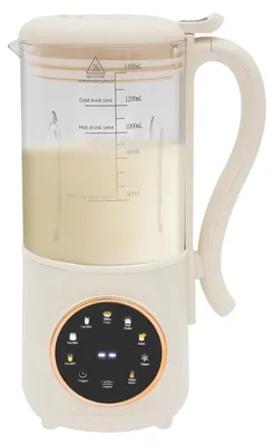 Zdjęcie produktu dla Urządzenie do przygotowywania mleka sojowego – 14 l – 800 W – 16 ostrzy – automatyczne czyszczenie – funkcja podgrzewania – wtyczka UE 220 V – kolor biały