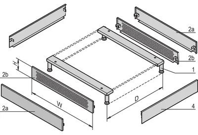 Produktbild von SCHROFF 23130170 19 Zoll Netzwerkschrank-Seitenwand