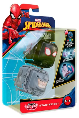 Produktbild von BOTI Marvel Spiderman Battle Cube Miles Morales vs Rhino 2 Pack, Kickspiel, 5 Jahr(e)