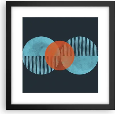 Produktbild von Gerahmtes Poster - Schwarzer Rahmen - Abstraktion Räder Gürtel - 30x30 cm - Wand Bild - Wanddeko - Wandbilder - Kunstposter - Wandposter - Bilderrahmen - Bilder - Kunstdruck - P2BAC30x30-4670