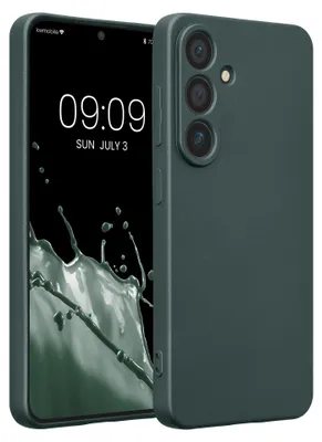 Produktbild von kwmobile Handyhülle für Samsung Galaxy S25 Hülle - weiche Silikon Case metallisch schimmernd - Schutzhülle Cover - Metallic Petrol