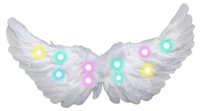 Produktbild von Halloween LED-Engelsflügel, leuchtende Engelsfederflügel mit elastischen Bändern, Feenflügel, Amorflügel, Cosplay-Kostüm für Kinder, Mädchen und Frauen