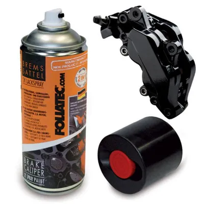 Produktbild von Foliatec Bremssattellack Spray 2K Schwarz 2 Komponenten Lackspray 400ml