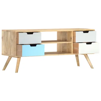 Image de vidaXL Armoire TV 110×35×48 cm bois massif mangue