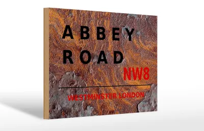 Produktbild von Holzschild London 30x20cm Abbey Road NW8
