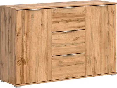 Produktbild von Buffet Selma mit 3 Schubladen und 2 Türen, Holzoptik, 135cm