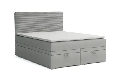 Produktbild von BOXBETT DARO 180/200 in Velour/Cord Hellgrau