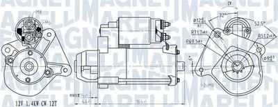 Produktbild von MAGNETI MARELLI 063721275010 Starter Anlasser 1,4kW für FORD Fiesta Mk6 Schrägheck (JA8, JR8) 12V