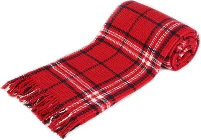 Produktbild von Arus Kuscheldecke Scotch aus Baumwollmischgewebe mit verschiedenen Mustern, Größe:150 x 200 cm, Muster:Red Label