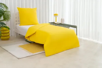 Produktbild von Brielle Bettwäsche Set aus 100% Baumwolle  135 x 200 cm Gelb