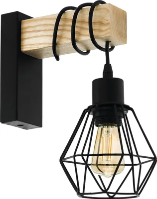 Produktbild von TOWNSHEND 5 Wand-/Deckenleuchte Lampe Beleuchtung - L14 x H27,5 x AL24 cm - schwarz, braun - IP20