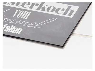 Produktbild von Küchenrückwand aus Glas in Schiefer-Optik, grau / 80x40cm