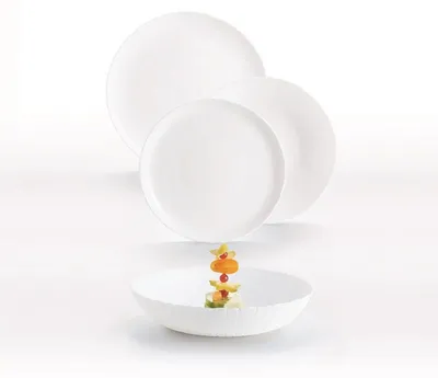 Image de Service de table 18 pièces Ammonite Blanc - Luminarc - Effet minéral
