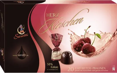 Produktbild von Sarotti Herz Kirschen Zartbitter-Pralinen (250 g)