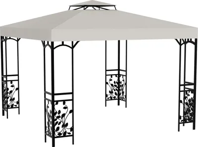 Immagine prodotto di Izrielar tetto di ricambio per gazebo 3x3m beige, tetto per gazebo con sfiato, telo doppio per gazebo e tenda da giardino