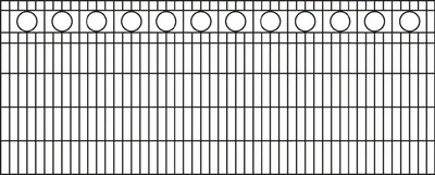 Produktbild von Schmuckzaun Rom - Ausführung: anthrazit beschichtet, Höhe: 103 cm, Länge: 251 cm