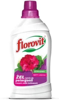 Produktbild von Florovit Gel für Geranien und andere blühende Pflanzen, 800-g-Flasche, Dünger 1