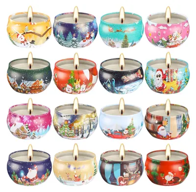 Productafbeelding van Winter Geurkaarsen Set 16 Stuks