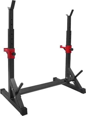 Produktbild von Langhantelablage, Verstellbare Hantelablage, Einstellbare Länge 82-107cm, H-Form Struktur Squat Rack, Belastbarkeit 550lbs, Metall Kniebeugenständer, Langhantelständer
