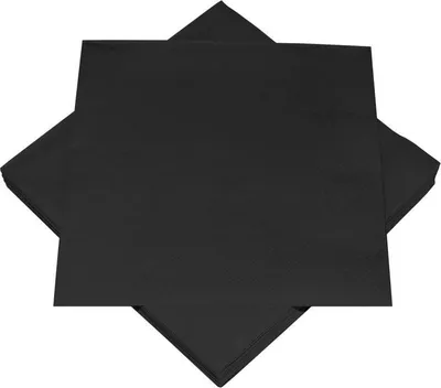Produktbild von 20 Servietten Schwarz 3-lagig 33x33cm