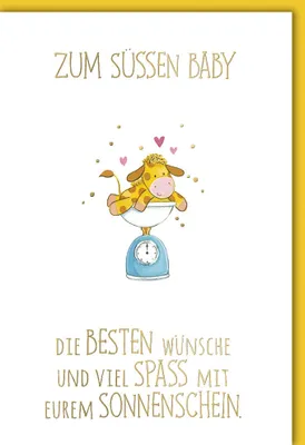 Produktbild von Geburt – Baby – Freudiges Ereignis - Karte mit Umschlag - "Zum süßen B