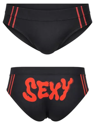 Immagine prodotto di Barcode Berlin Slip da bagno Sexy Nero-Rosso - 1x Taglia M