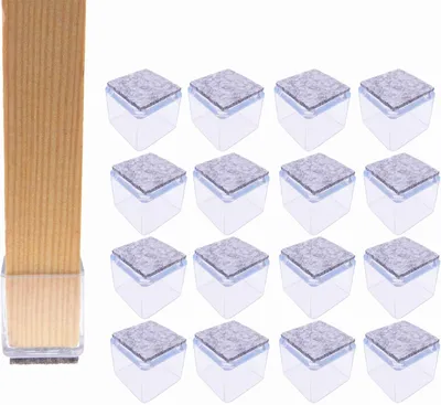 Productafbeelding van Stoelpootbeschermers 30x30 mm, 16 stuks, vilt, voor keuken