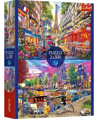 Zdjęcie produktu dla Trefl Puzzle 2 x 500 el. Europejskie stolice, 500 szt., Miast