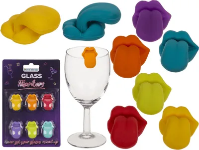 Image de Marqueurs de verre langue en set de 6