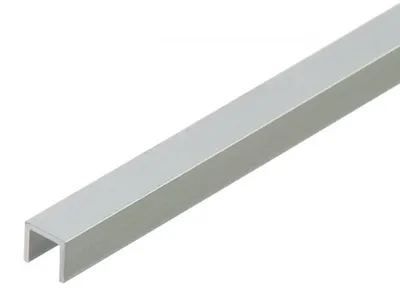 Zdjęcie produktu dla Forma U aluminiowa 8x8x1mm Cezar Srebrny Mat 2m