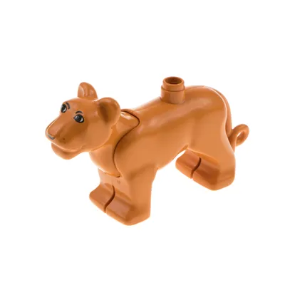 Produktbild von 1x Lego Duplo Tier Löwin dunkel erd orange Safari Zoo Katze 2269c01pb01