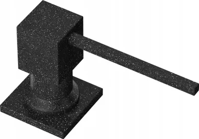 Produktbild von Granitan | Spülmittelspender - Quadrat - Schwarz marmoriert - 300ml - Drehbare Spitze - Modernes Design