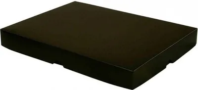 Obrázek produktu pro Plastová poštovní krabice, dárková krabice Frosty z polypropylenového plastu s víkem, formát A4, 32x23x2,5 cm ČERNÁ, 10 ks.