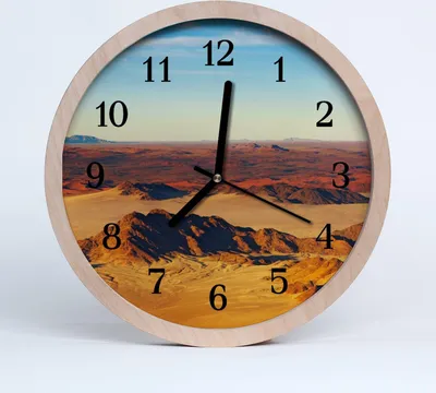 Produktbild von Holzuhr 30fi cm wanduhr - Wildnis Wüsten-Landschaft