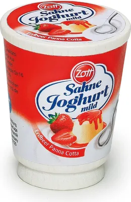 Produktbild von Erzi 17125 Zott Sahne Joghurt Erdbeer Panna Cotta Holz Kaufladen