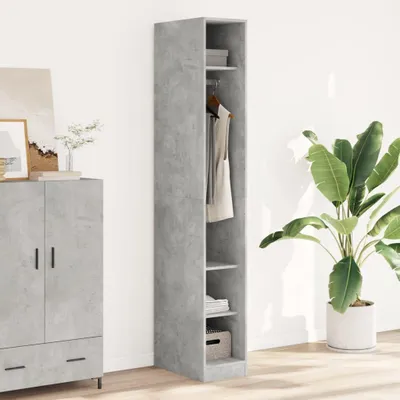Produktbild von vidaXL Kleiderschrank Betongrau 30x50x200 cm Holzwerkstoff