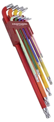 Produktbild von Kugelkopf-TX-Stiftschlüssel-Satz T10 - T50, 9 tlg.
