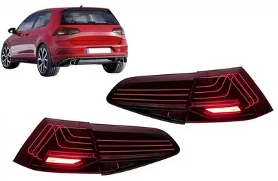 Imagen del producto de Luces traseras LED para VW Golf 7 y 7.5, modelo hatchback, de 2012 a 2019. Diseño "láser" para reemplazar las luces halógenas.