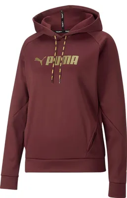 Produktbild von PUMA FIT PWR Fleece PO Training Hoodie Damen aubergine S