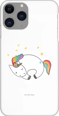 Produktbild von Mr. & Mrs. Panda Iphone 11 Pro Handyhülle Einhorn Nacht - Weiß - Geschenk, Unicorn, Freundin, Premium Kunststoff, Handy Case, Träume, Menschen